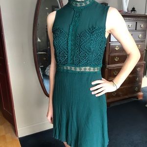 ALYA Green Lace Dress
